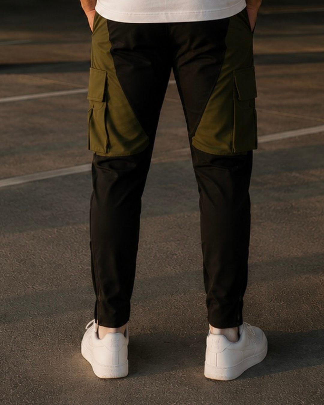 Cargo Joggers – Olive & Black