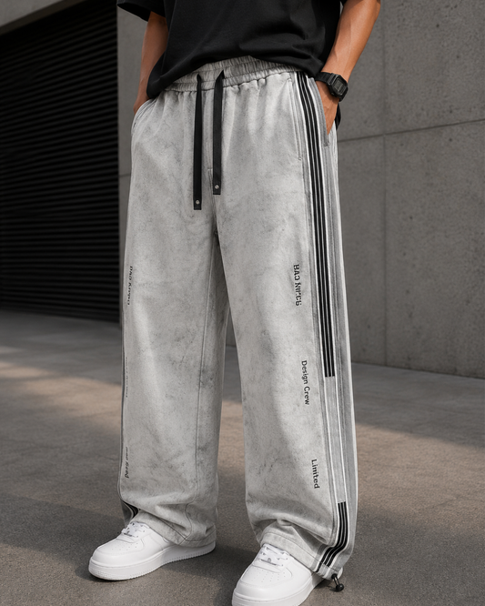 Washed Track Pants – Gray