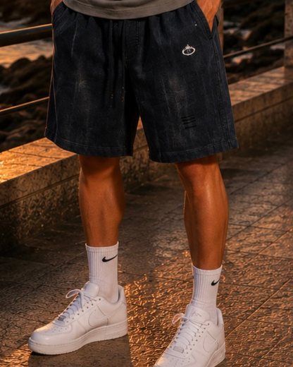 Vintage Wash Shorts – Black