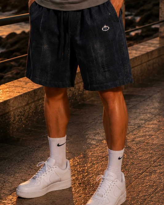 Vintage Wash Shorts – Black