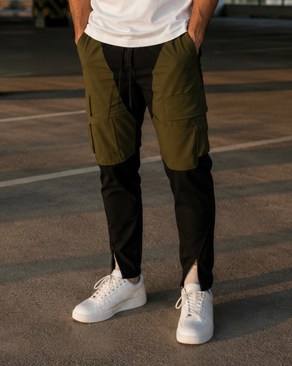 Cargo Joggers – Olive & Black