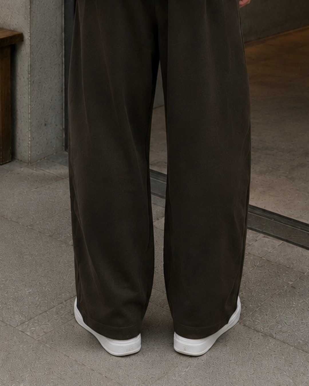 Washed Wide Leg Pants – Brown