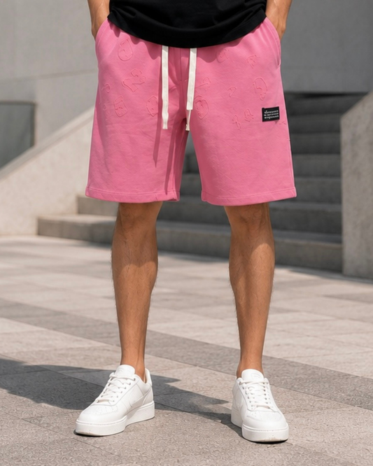 Number Print Shorts – Pink