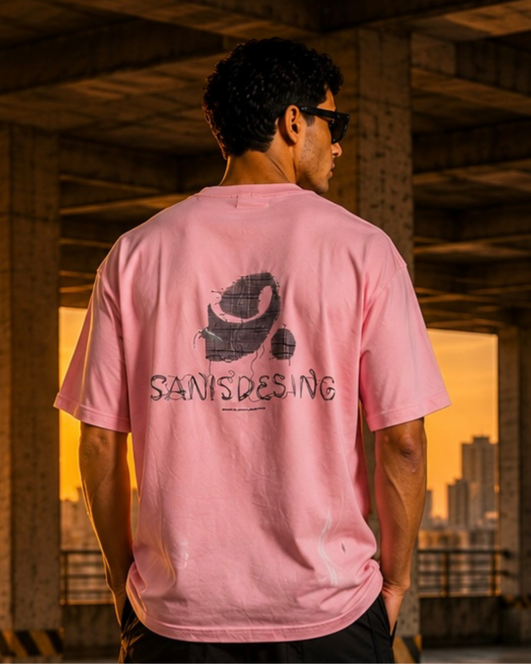 Distressed Tee – Pink