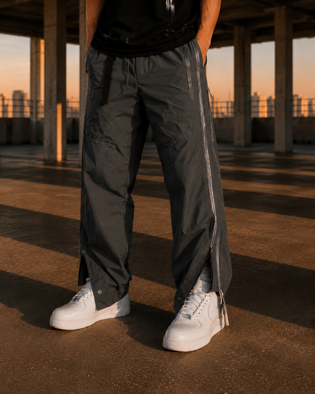 Utility Zip Cargo Pants – Charcoal