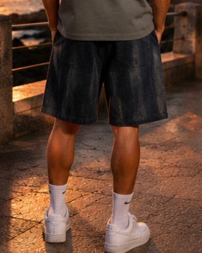 Vintage Wash Shorts – Black