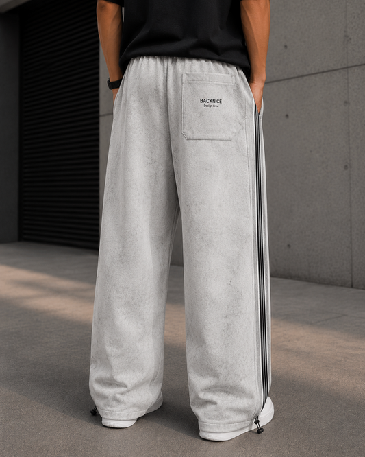 Washed Track Pants – Gray