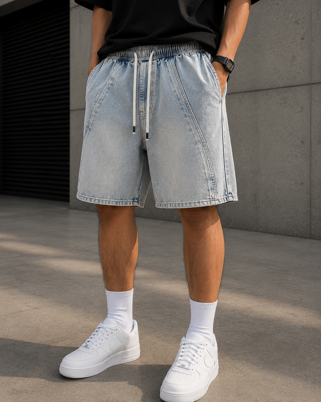 Denim Shorts – Light Blue